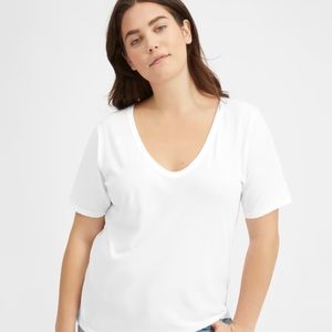 Everlane Oversized Air V-Neck Tee White